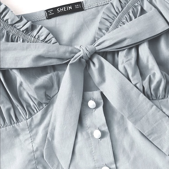 Tie front frill trim top - Picture 5 of 5